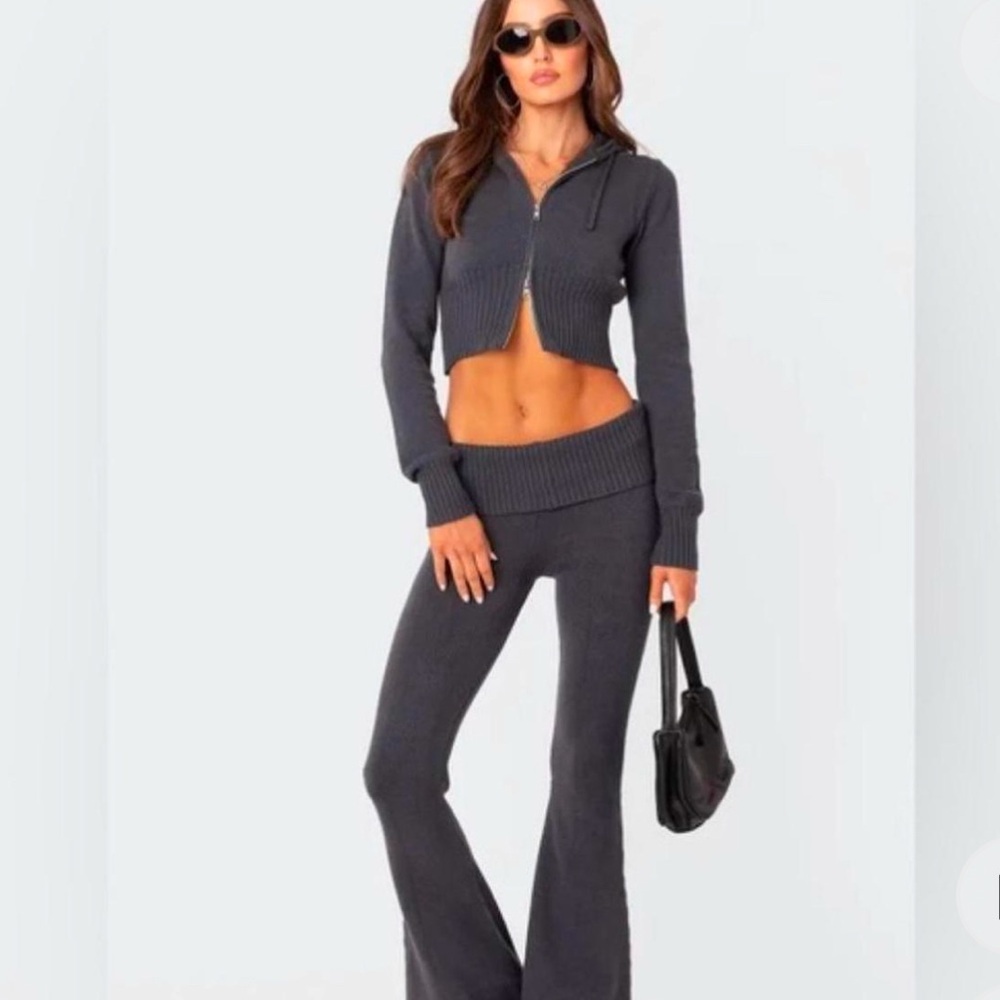 Navy Knit Two-Piece Set